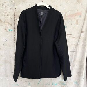 Eileen Fisher Virgin Wool Cocoon Short Coat